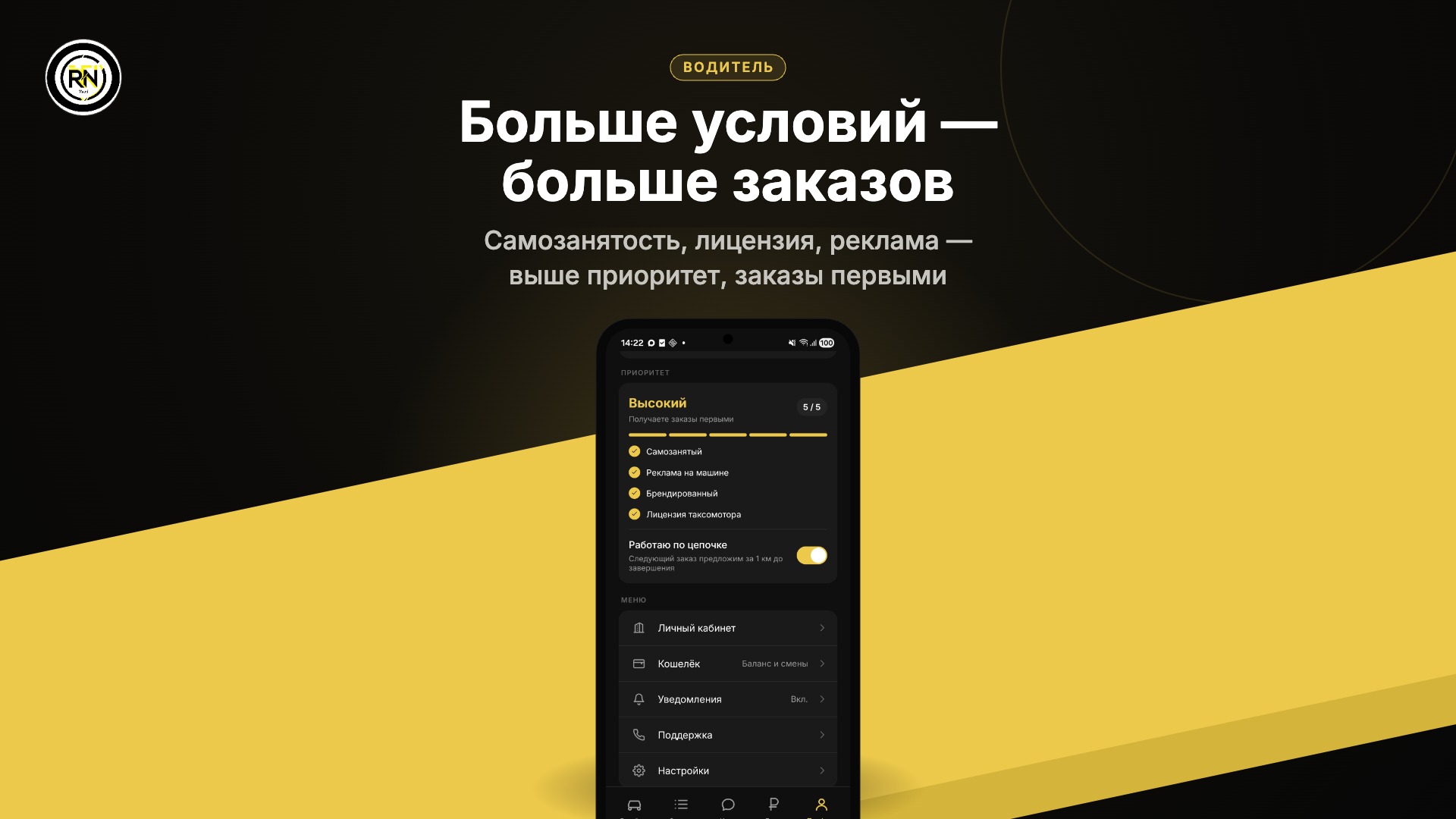 Приоритет заказов для водителя